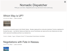 Tablet Screenshot of nomadicdispatcher.com